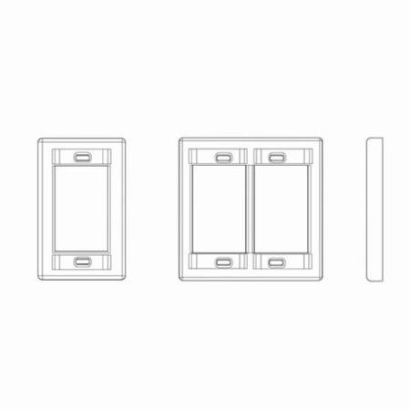 LEVITON WALLPLATES WP MOS DG WH 41290-DMW